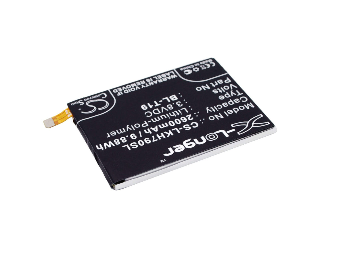 3.8V, Li-Polymer, 2600mAh, SmartPhone battery fits Google, Lg, Bl-t19, Nexus 5x, Nexus 5x Lte, 9.88Wh Mobile, SmartPhone Cameron Sino Technology Limited (Smartphone)