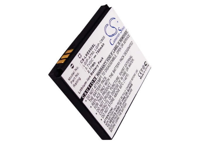 3.7V, Li-ion, 750mAh, SmartPhone battery fits Lg, Lgip-a750, Kb6100, Ke820, 2.78Wh Mobile, SmartPhone Cameron Sino Technology Limited (Smartphone)