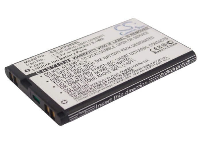 3.7V, Li-ion, 850mAh, batterie de smartphone compatible avec Lg, Lgip-g830, Kg120, Kg202, 3.15Wh Mobile, Smartphone Cameron Sino Technology Limited (Smartphone)