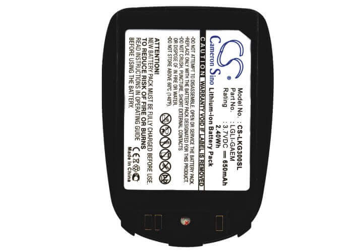 3.7V, Li-ion, 650mAh, SmartPhone battery fits Lg, Lgli-gaem, Kg220, Kg228, 2.41Wh Mobile, SmartPhone Cameron Sino Technology Limited (Suspended)