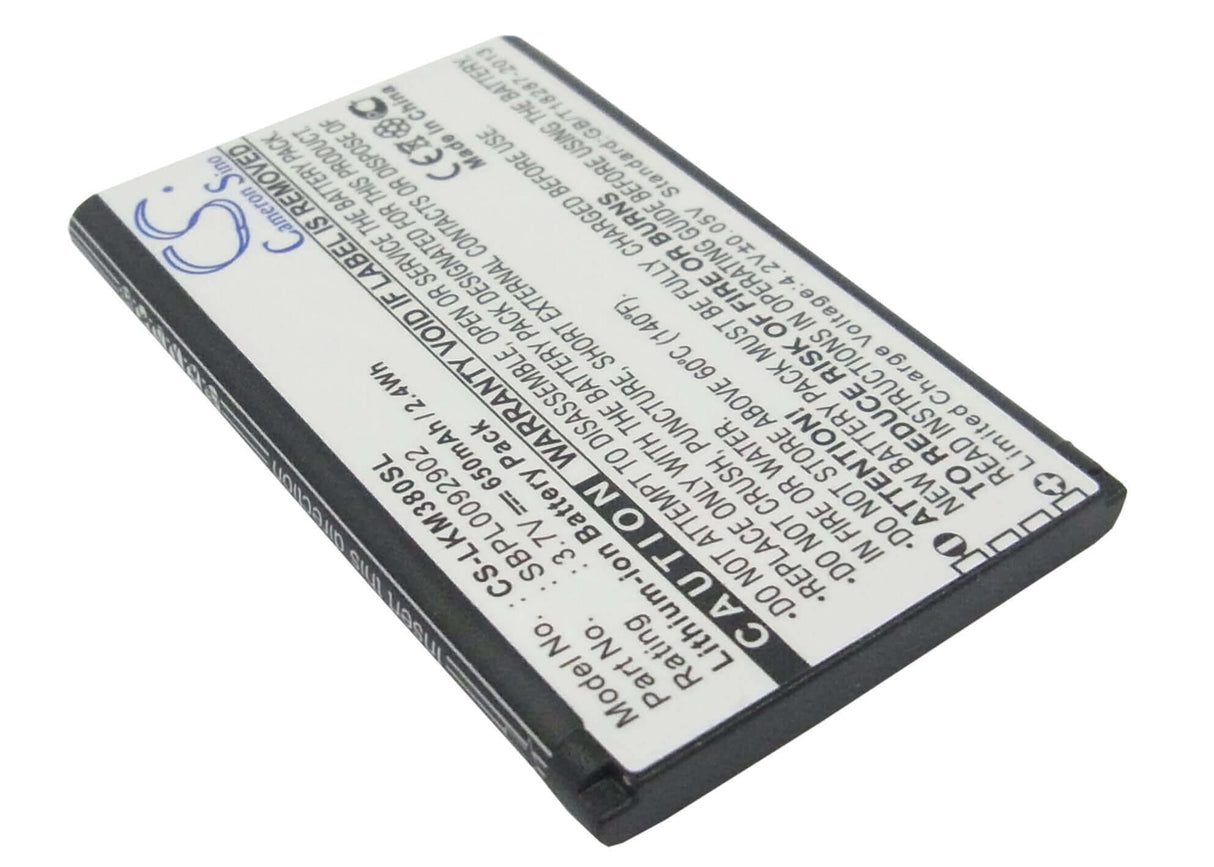 3,7V, Li-ion, 650mAh, batterie de smartphone compatible avec Lg, Lgip-330gp, Gb258, Gd350, 2,41Wh Mobile, Smartphone Cameron Sino Technology Limited (Smartphone)