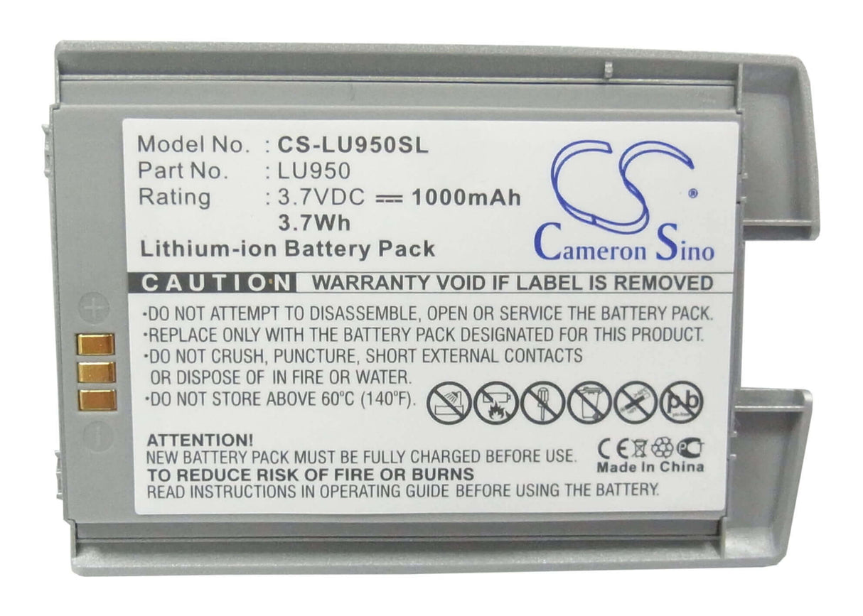 3.7V, Li-ion, 1000mAh, SmartPhone battery fits Lg, Ku950, Ku-950, 3.7Wh Mobile, SmartPhone Cameron Sino Technology Limited (Smartphone)