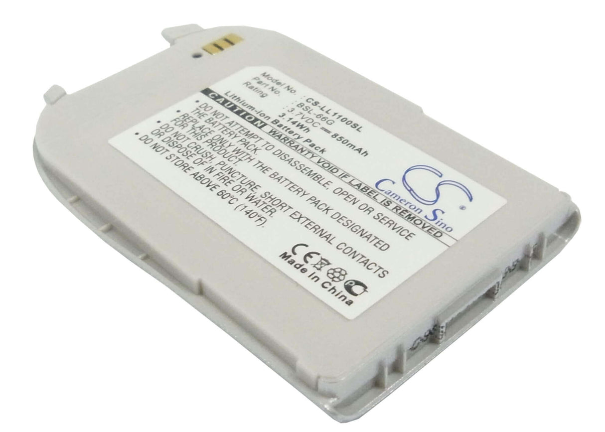 3.7V, Li-ion, 850mAh, SmartPhone battery fits Lg, Bsl-66g, G850, L1100, 3.15Wh Mobile, SmartPhone Cameron Sino Technology Limited (Suspended)