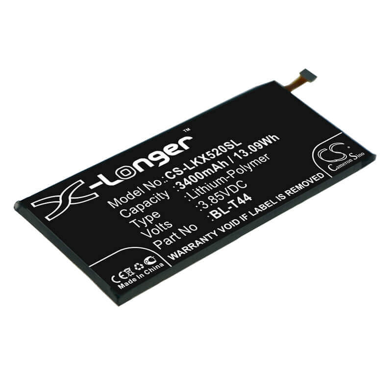 3.85V, Li-Polymer, 3400mAh, SmartPhone battery fits Lg, Bl-t44, K50 Lm-x520hm, L722dl, 13.09Wh Mobile, SmartPhone Cameron Sino Technology Limited (Smartphone)