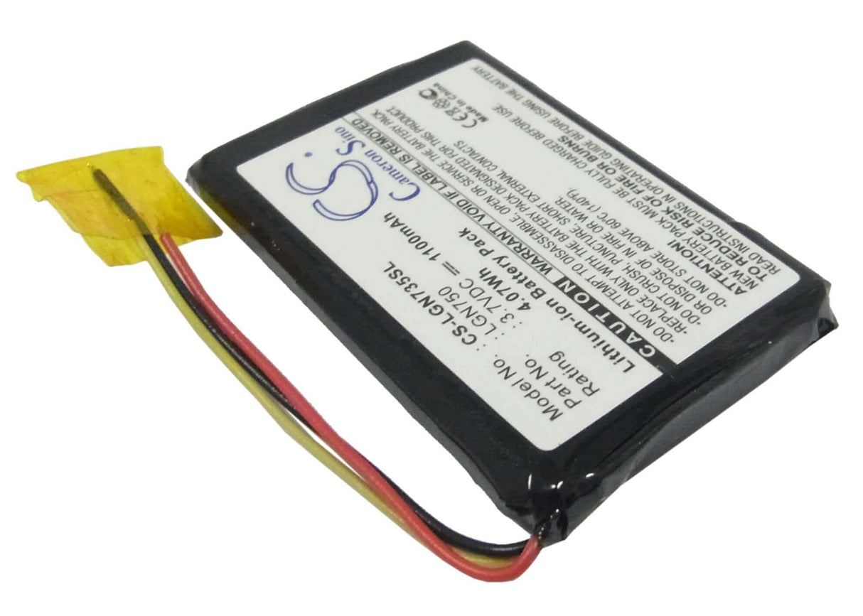 3,7V, Li-ion, 1100mAh, batterie GPS compatible avec Lg, Eac30173401, Ln700, Ln704, 4,07Wh GPS, Navigator Cameron Sino Technology Limited