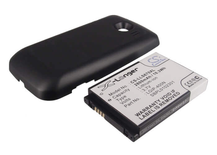 3.7V, Li-ion, 2800mAh, SmartPhone battery fits Lg, Lgip-400n, Ls670, Optimus S, 10.36Wh Mobile, SmartPhone Cameron Sino Technology Limited (Smartphone)