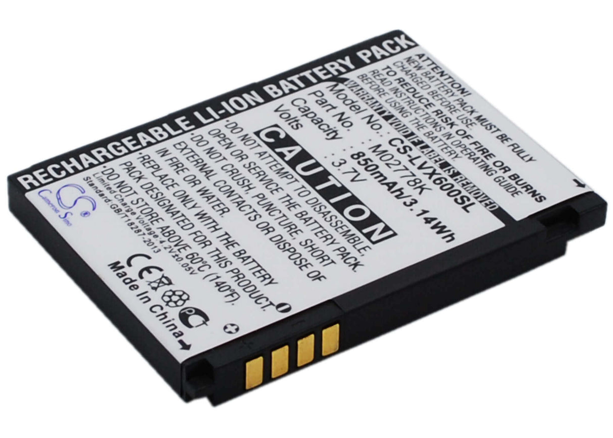 3,7 V, Li-ion, 850 mAh, batterie de smartphone compatible avec Sprint, Lg, Lgip-490a, Lotus, Lx600, 3,15 Wh Mobile, Smartphone Cameron Sino Technology Limited (Smartphone)