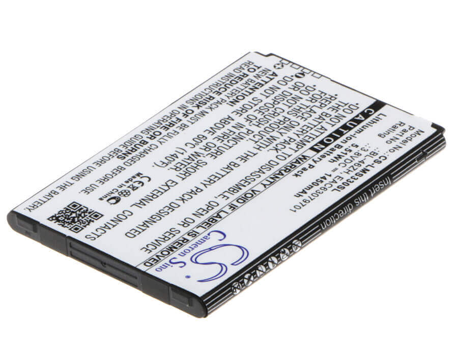 3.8V, Li-ion, 1450mAh, SmartPhone battery fits At&t, Lg, Bl-46zh, Gophone 4g Lte, 5.51Wh Mobile, SmartPhone Cameron Sino Technology Limited (Smartphone)