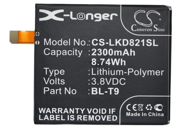 3.8V, Li-Polymer, 2300mAh, SmartPhone battery fits Google, Lg, Bl-t9, Nexus 5, Nexus 5 16gb, 8.74Wh Mobile, SmartPhone Cameron Sino Technology Limited (Smartphone)