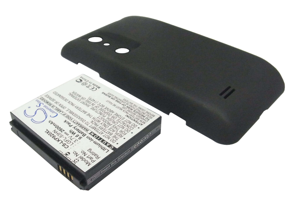 3.7V, Li-ion, 2600mAh, SmartPhone battery fits Lg, Lgfl-53hn, Optimus 3d, P920, 9.62Wh Mobile, SmartPhone Cameron Sino Technology Limited (Suspended)