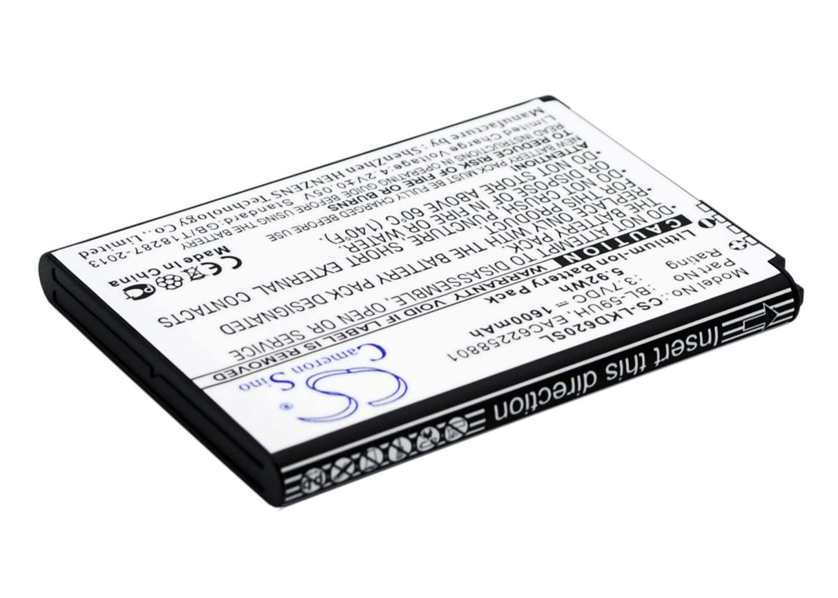 SmartPhone Battery For Lg Optimus G2 Mini, D620, D620r 3.7v, 1600mah - 5.92wh Mobile, SmartPhone Cameron Sino Technology Limited (Smartphone)