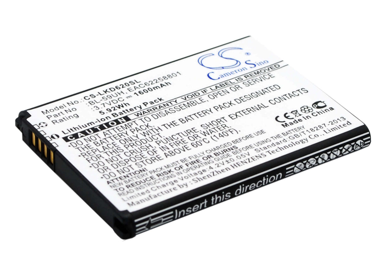 SmartPhone Battery For Lg Optimus G2 Mini, D620, D620r 3.7v, 1600mah - 5.92wh Mobile, SmartPhone Cameron Sino Technology Limited (Smartphone)