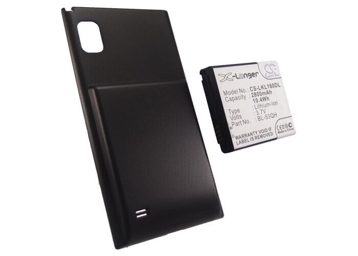 3.7V, Li-ion, 2800mAh, SmartPhone battery fits Lg, Bl-53qh, F160k, F160l, 10.36Wh Mobile, SmartPhone Cameron Sino Technology Limited (Suspended)