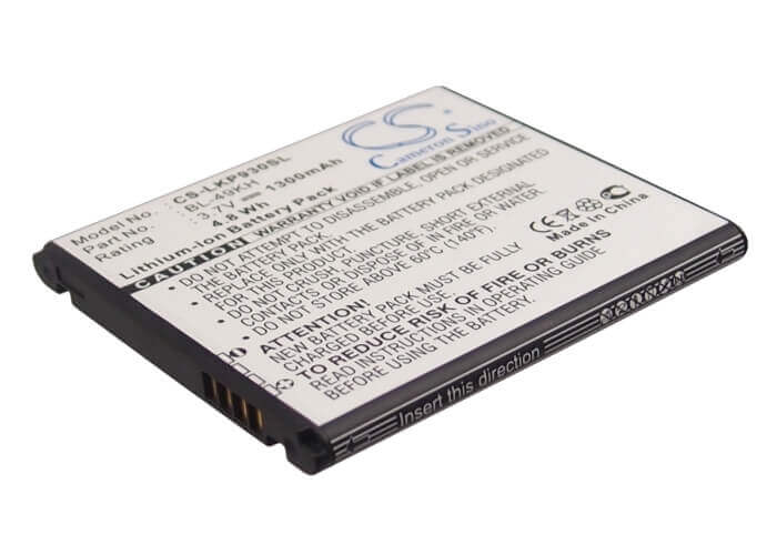 3.7V, Li-ion, 1300mAh, SmartPhone battery fits Lg, Verizon, Bl-49kh, Lu6200, Nitro Hd, 4.81Wh Mobile, SmartPhone Cameron Sino Technology Limited (Smartphone)