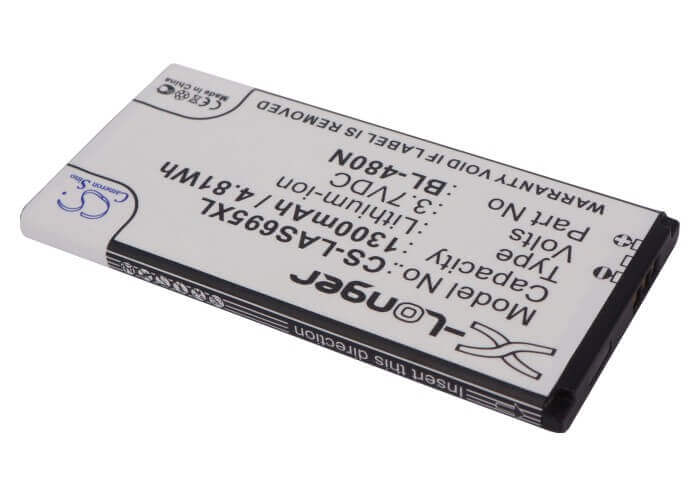 3.7V, Li-ion, 1300mAh, SmartPhone battery fits Lg, Bl-48on, As695, Lgms695-r, 4.81Wh Mobile, SmartPhone Cameron Sino Technology Limited (Smartphone)