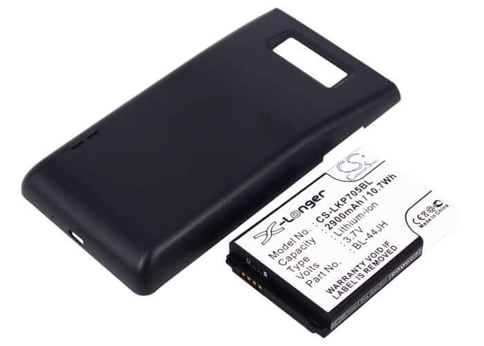 3.7V, Li-ion, 2900mAh, SmartPhone battery fits Lg, (Black),Bl-44jh, Optimus P705, Optimus P705g, 10.73Wh Mobile, SmartPhone Cameron Sino Technology Limited (Smartphone)