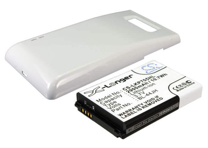 3.7V, Li-ion, 2900mAh, SmartPhone battery fits Lg, (White),Bl-44jh, Optimus P705, Optimus P705g, 10.73Wh Mobile, SmartPhone Cameron Sino Technology Limited (Suspended)