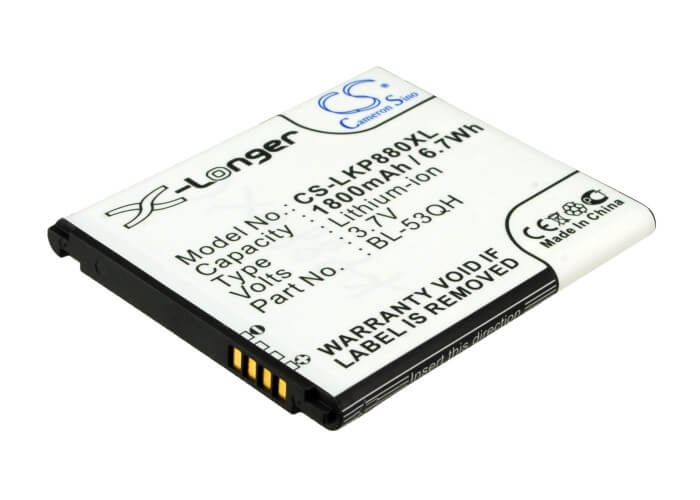 3.7V, Li-ion, 1800mAh, SmartPhone battery fits Lg, Metropcs, Bl-53qh, Escape, F160k, 6.66Wh Mobile, SmartPhone Cameron Sino Technology Limited (Smartphone)