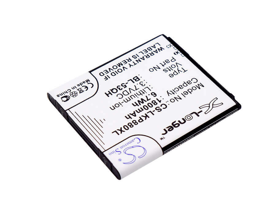 3.7V, Li-ion, 1800mAh, SmartPhone battery fits Lg, Metropcs, Bl-53qh, Escape, F160k, 6.66Wh Mobile, SmartPhone Cameron Sino Technology Limited (Smartphone)