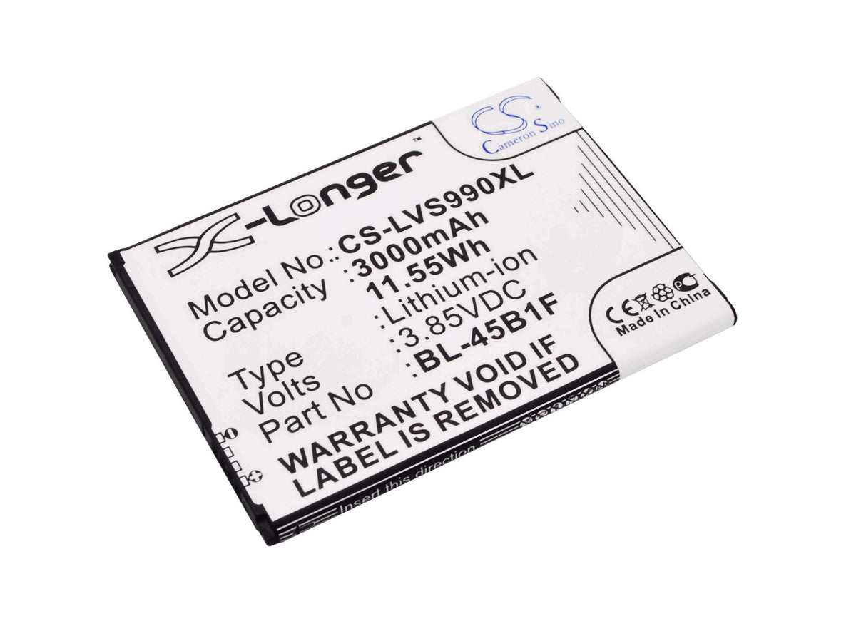 3.85V, Li-ion, 3000mAh, SmartPhone battery fits Lg, Bl-45b1f, F600, F720s, 11.55Wh Mobile, SmartPhone Cameron Sino Technology Limited (Smartphone)