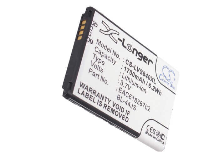 3.7V, Li-ion, 1700mAh, SmartPhone battery fits Lg, Bl-44js, Cayman, Lucid, 6.29Wh Mobile, SmartPhone Cameron Sino Technology Limited (Smartphone)