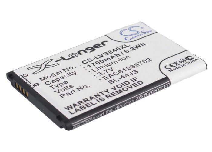 3.7V, Li-ion, 1700mAh, SmartPhone battery fits Lg, Bl-44js, Cayman, Lucid, 6.29Wh Mobile, SmartPhone Cameron Sino Technology Limited (Smartphone)
