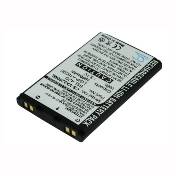 3.7V, Li-ion, 1000mAh, SmartPhone battery fits Lg, Lgip-a1000e, Ax245, Ax-245, 3.7Wh Mobile, SmartPhone Cameron Sino Technology Limited (Smartphone)