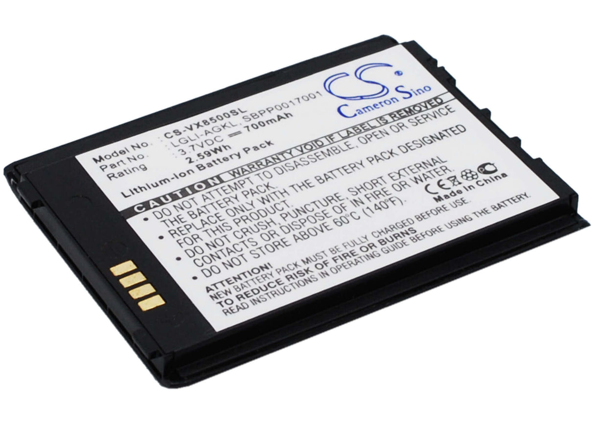 3.7V, Li-ion, 700mAh, SmartPhone battery fits Lg, Lglp-agkm, Chocolate 3, Vx8500, 2.59Wh Mobile, SmartPhone Cameron Sino Technology Limited (Smartphone)