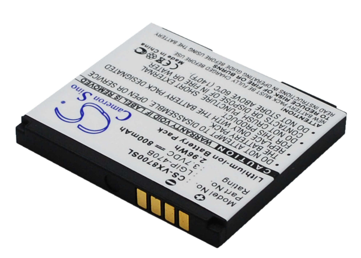 Battery For Lg Vx8700, Vx-8700, Vx8700 Shine 3.7v, 800mah - 2.96wh Batteries for Electronics Cameron Sino Technology Limited (Suspended)