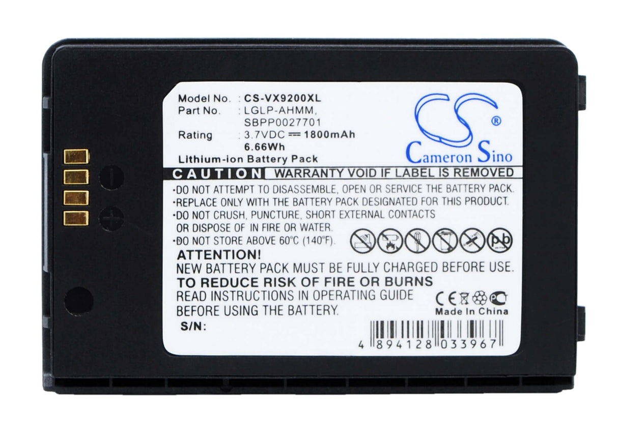 Battery For Lg Vx9200 3.7v, 1800mah - 6.66wh Batteries for Electronics Cameron Sino Technology Limited (Suspended)