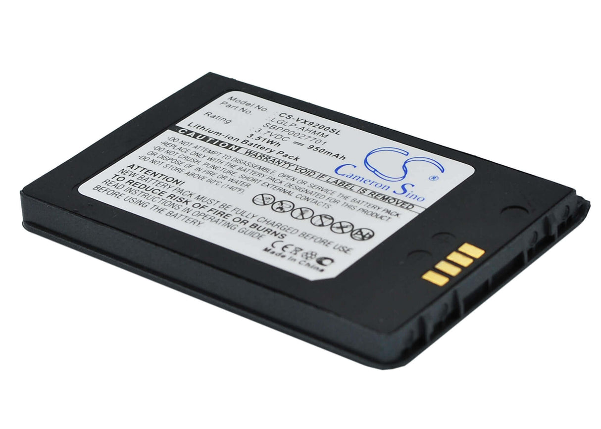 3.7V, Li-ion, 950mAh, SmartPhone battery fits Lg, Lglp-ahmm, Env3, Vx9200, 3.52Wh Mobile, SmartPhone Cameron Sino Technology Limited (Suspended)