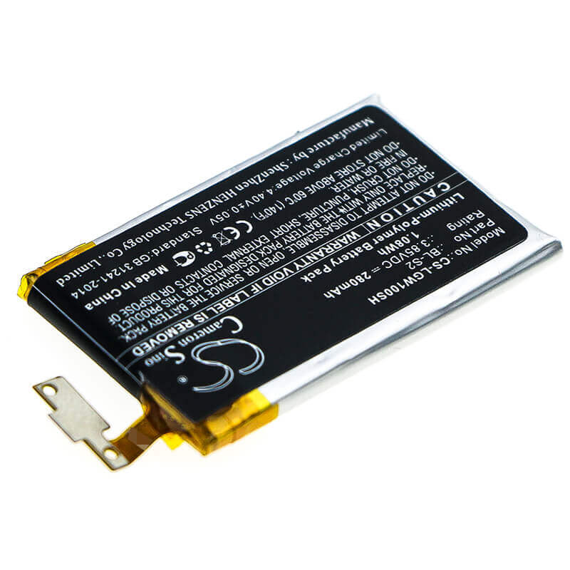 3.85V, Li-Polymer, 280mAh, Smartwatch battery fits Lg, Bl-s2, W100, Watch R, 1.08Wh Smartwatch Cameron Sino Technology Limited