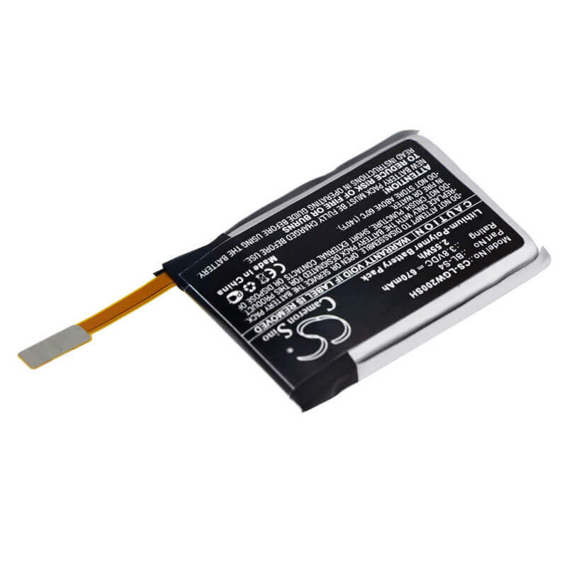 3.8V, Li-Polymer, 670mAh, Smartwatch battery fits Lg, Bl-s4, W200, Watch Urbane Lte, 2.55Wh Smartwatch Cameron Sino Technology Limited