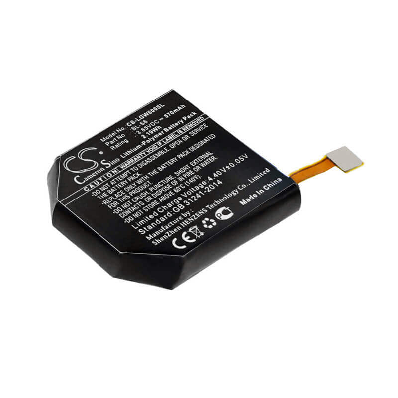 3.85V, Li-Polymer, 570mAh, Smartwatch battery fits Lg, Bl-s6, Watch Urbane Edition Lte, 2.19Wh Smartwatch Cameron Sino Technology Limited