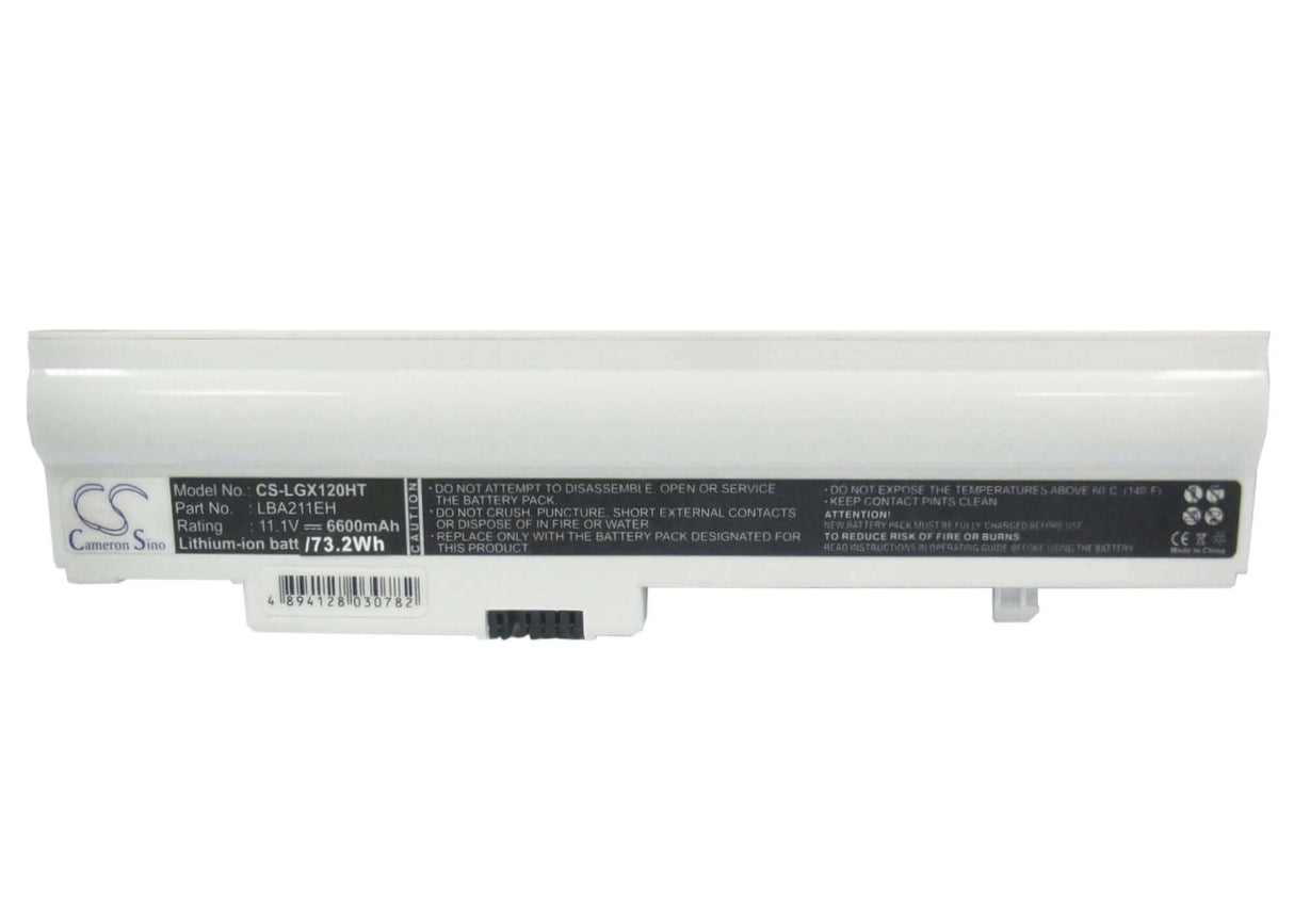 Battery For Lg X120, X120-l.c7b1a9, X120-l.c7l1a9 11.1v, 6600mah - 73.26wh Notebook, Laptop Cameron Sino Technology Limited