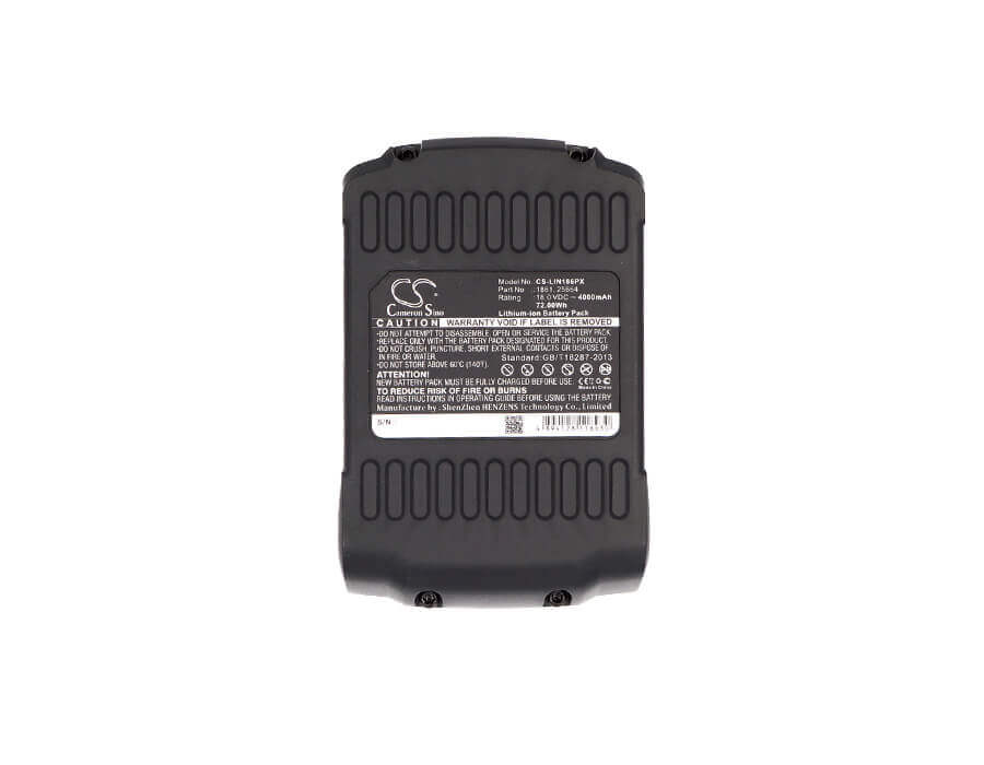 Battery For Lincoln, Lin-1862, Lin-1864, Powerluber Grease Gun 18v, 3000mah - 54.00wh Batteries for Electronics Cameron Sino Technology Limited (Suspended)
