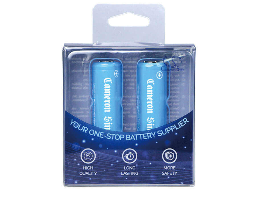 18650, Lithium Ion battery, 2pcs same direction Tabs 3.7v, 3400mah - 12.58wh 18650 Cameron Sino Technology Limited