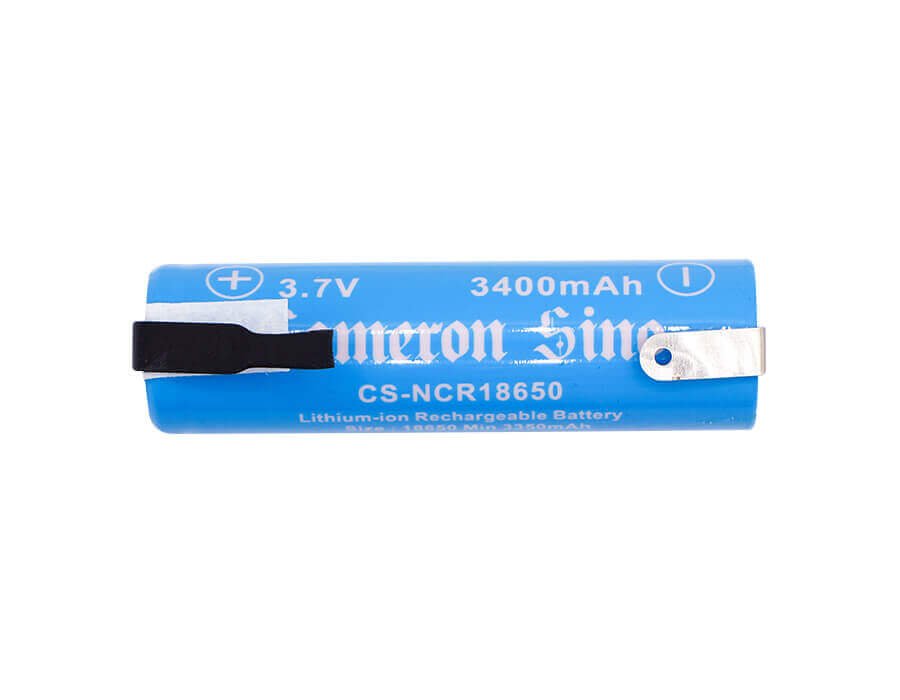 18650, Lithium Ion battery, 2pcs same direction Tabs 3.7v, 3400mah - 12.58wh 18650 Cameron Sino Technology Limited