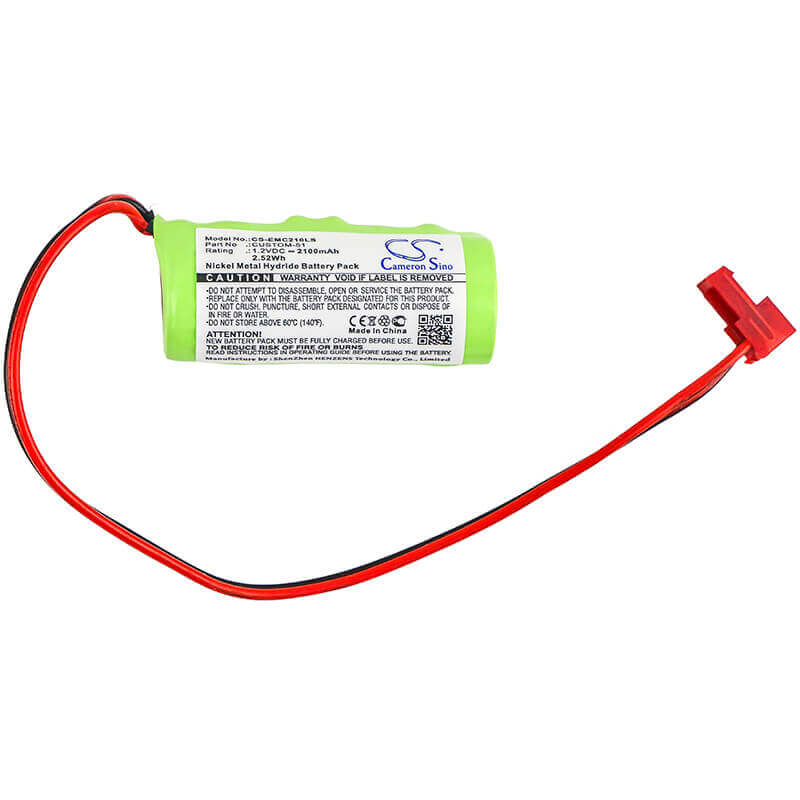 1.2V, Ni-MH, 2100mAh, Batterie d'éclairage de secours compatible avec Saft, Lithonia, 009s00-mz, Elb1210n, Elb1p201n, 2.52Wh Éclairage de secours Cameron Sino Technology Limited