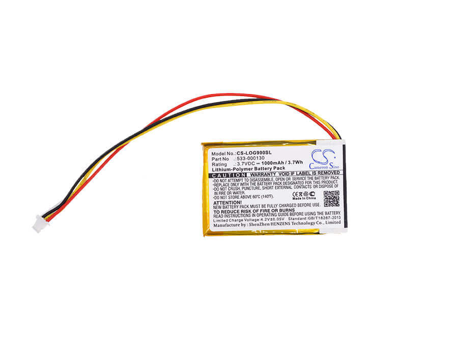 3.7V, Li-Polymer, 1000mAh, Keyboard,Mouse battery fits Logitech, 533-000130, G403, G703, 3.7Wh Keyboard,Mouse Cameron Sino Technology Limited