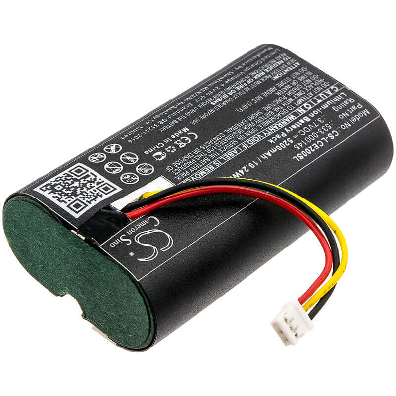3.7V, Li-ion, 5200mAh, Home Security Camera battery fits Logitech, 533-000145, 861-000066, Circle 2, 19.24Wh Home Security Camera Cameron Sino Technology Limited