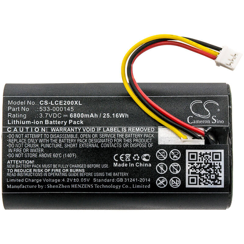 3.7V, Li-ion, 6800mAh, Home Security Camera battery fits Logitech, 533-000145, 861-000066, Circle 2, 25.16Wh Home Security Camera Cameron Sino Technology Limited