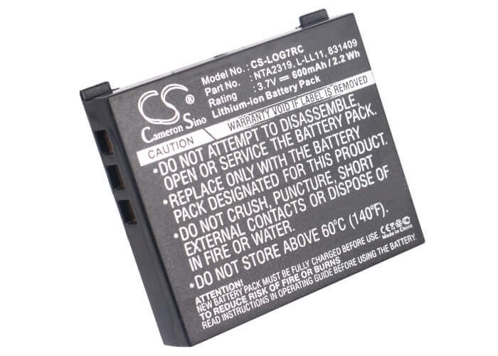 3.7V, Li-ion, 600mAh, Keyboard,Mouse battery fits Logitech, 190310-1000, G7 Laser Cordless Mouse, M-rbq124, 2.22Wh Keyboard,Mouse Cameron Sino Technology Limited