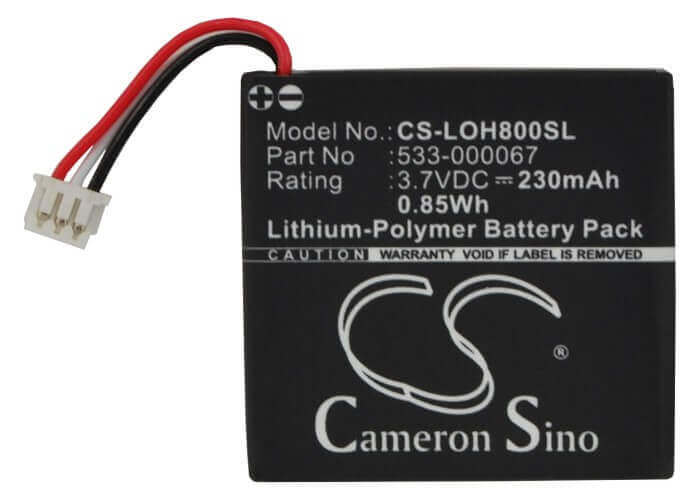 Headset Battery For Logitech H800 3.7v, 230mah - 0.85wh Wireless Headset Cameron Sino Technology Limited