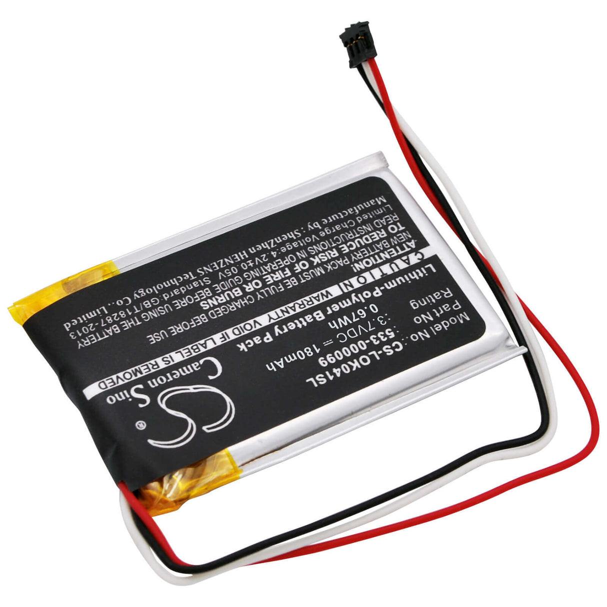3.7V, Li-Polymer, 180mAh, Keyboard,Mouse battery fits Logitech, 533-000099, Ik1041, Keys-to-go, 0.67Wh Keyboard,Mouse Cameron Sino Technology Limited