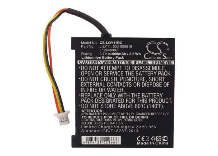 3.7V, Li-ion, 600mAh, Keyboard,Mouse battery fits Logitech, 533-000018, G930, Gaming Headset G930, 2.22Wh Keyboard,Mouse Cameron Sino Technology Limited