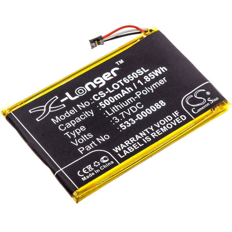 3.7V, Li-Polymer, 500mAh, Remote Control battery fits Teufel, Logitech, Mx Master, Touchpad T650, 1.85Wh Remote Control Cameron Sino Technology Limited