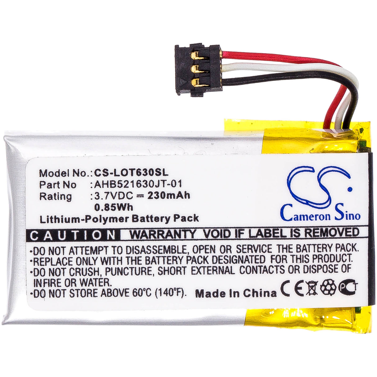 3.7V, Li-Polymer, 230mAh, Keyboard,Mouse battery fits Logitech, 1311, N-r0044, Ultrathin Touch Mouse T630, 0.85Wh Keyboard,Mouse Cameron Sino Technology Limited
