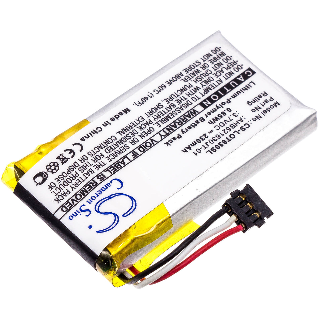 3.7V, Li-Polymer, 230mAh, Keyboard,Mouse battery fits Logitech, 1311, N-r0044, Ultrathin Touch Mouse T630, 0.85Wh Keyboard,Mouse Cameron Sino Technology Limited