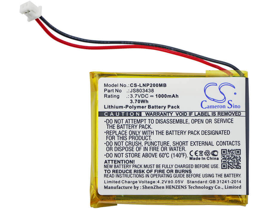 Batterie Babyphone Pour Luvion, Platinum 2 3.7v, 1000mah - 3.70wh BabyPhone Cameron Sino Technology Limited